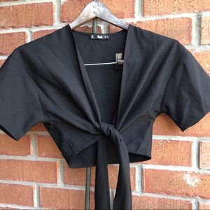 Shein Black Tie Top
